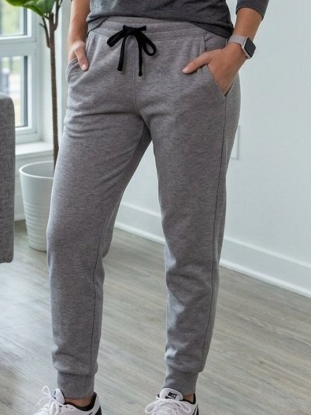 32 Degrees Heat Women's Tech Jogger Pants Gray Athletic Sweatpants Size M